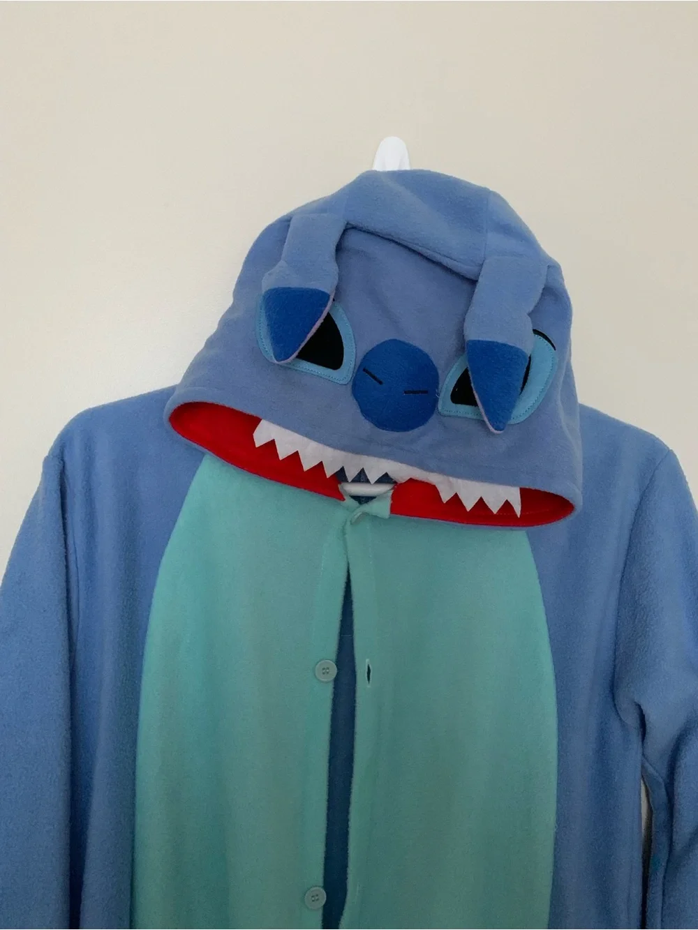 Medium Stitch Hooded One-Piece Pajama